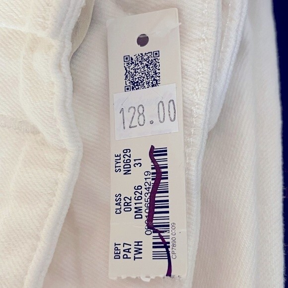Madewell NWT Curvy Perfect Vintage Jeans Size 31 in Tile White High Rise - Picture 9 of 9